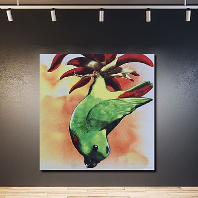 Wallart Hanging Parrot